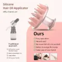 Applicateur D'Huile Capillaire En Silicone Et Brosse Massante Pour Cuir Chevelu