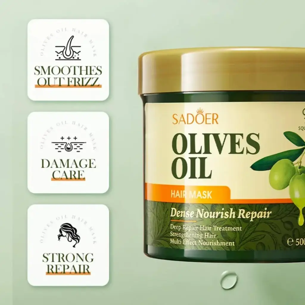 Masque Capillaire À L'Huile D'Olive Et Squalane Nutrition Et Réparation Intense (SADOER)