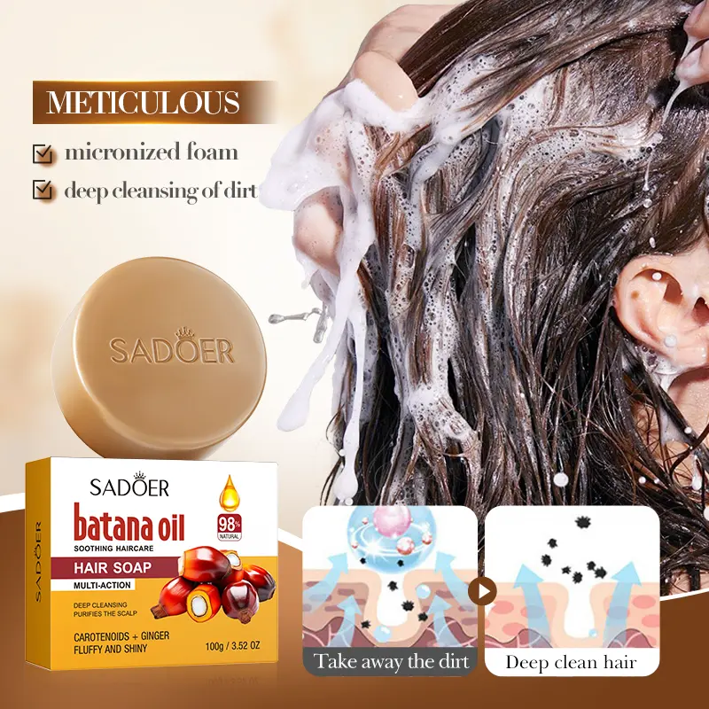 Savon pour Cheveux à l'Huile de Batana pour Soin Apaisant (SADOER)