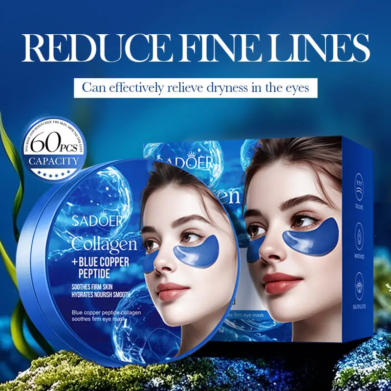 SADOER Patchs Yeux Hydratants Anti-Cernes au Collagène et Peptides -60 Pièces