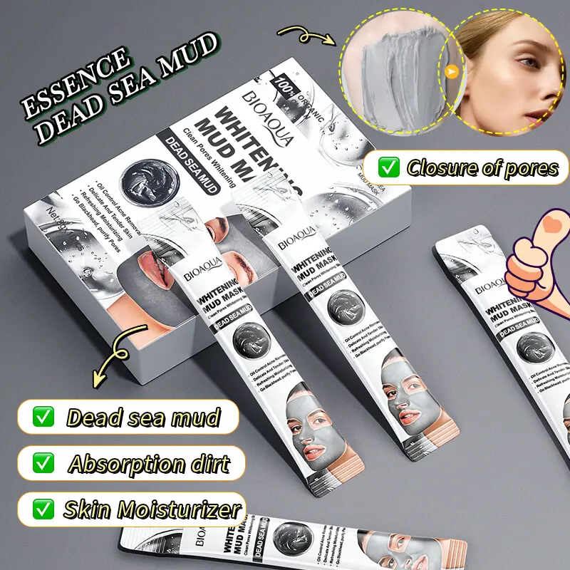 MASQUE DE BOUE ÉCLAIRCISSANT AU SOUFRE DU MER MORTE BIOAQUA (8g x 10 STICKS)