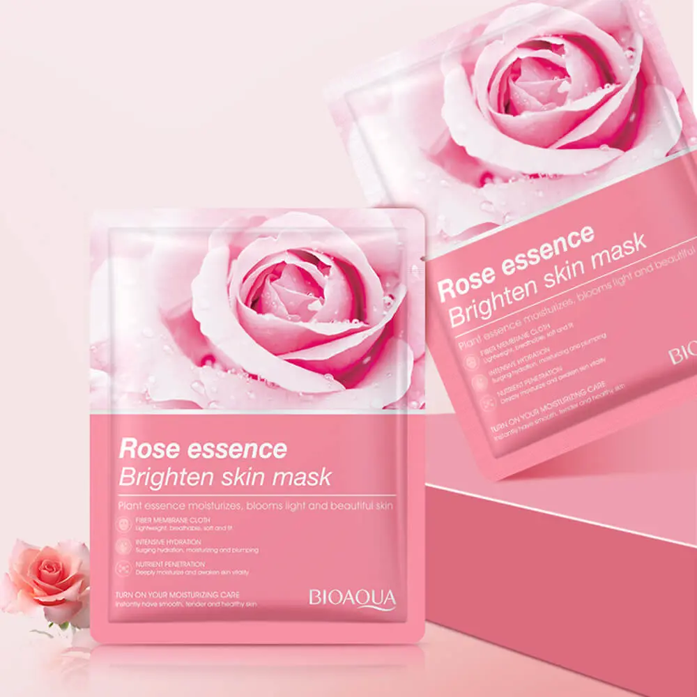 Masque Facial Éclaircissant à l'Essence de Rose (BIOAQUA)