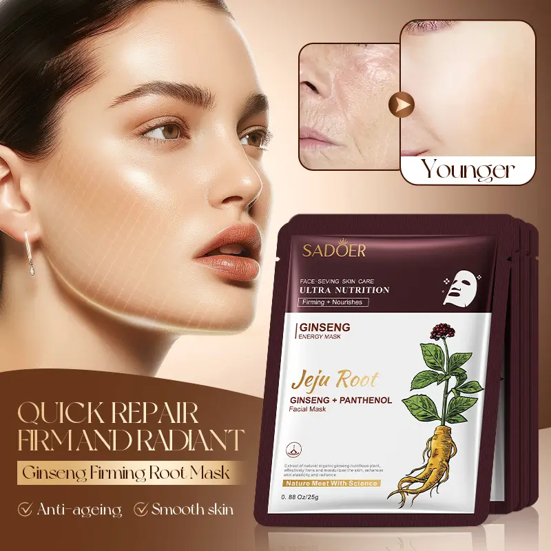 SADOER Masque Visage Raffermissant à la Racine de Ginseng et Panthénol (SADOER)