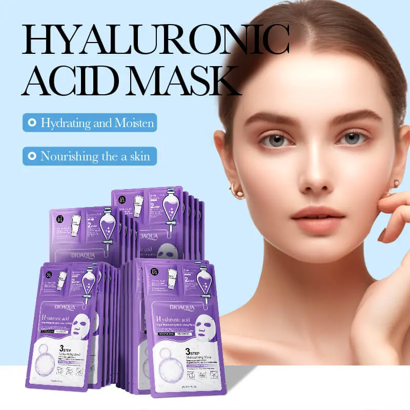  Masque Visage Hydratant et Nourrissant à l'Acide Hyaluronique 3 Étapes (BIOAQUA)