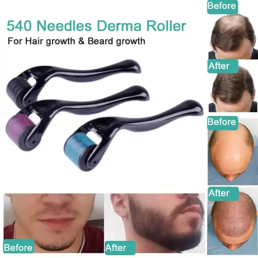 Needles Micro-Needling Derma Roller For Hair & Beard Growth 540