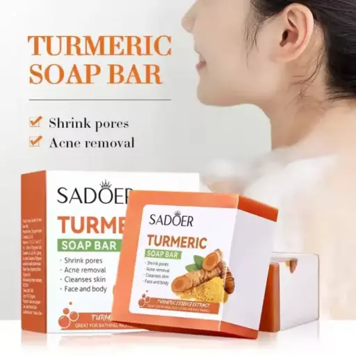 SAVON À L'EXTRAIT DE CURCUMA ANTI-ACNÉ ET NETTOYANT (SADOER)