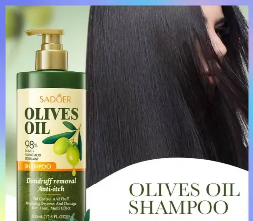 SADOER Olives Oil Dandruff Removal Anti-Itch Shampoo (500ml)