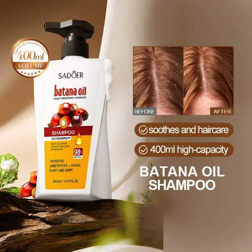 Batana Oil Smoothing Haircare Ultra-Smooth Shampoo 400ml (SADOER)
