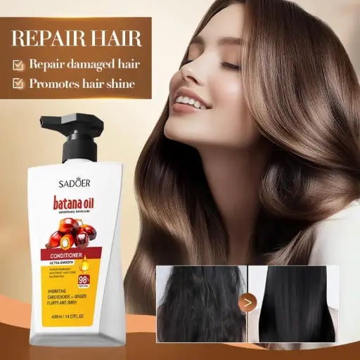 Après-Shampooing Ultra-Lissant à l'Huile de Batana pour Cheveux 400ml (SADOER) 