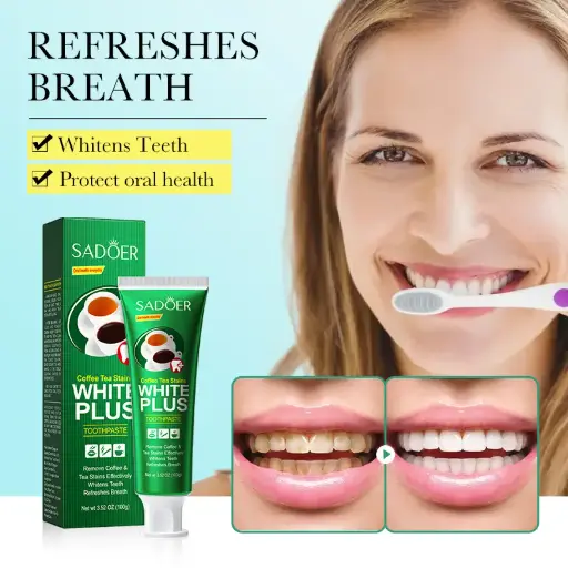 SADOER Coffee Tea Stains White Plus Toothpaste (SADOER)