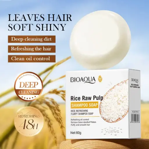 BIOAQUA RICE RAW PULP SHAMPOO SOAP (60g)