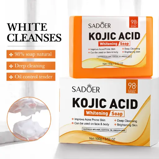 SADOER KOJIC ACID WHITENING SOAP (SADOER - 100g / 3.52 OZ)