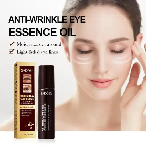SADOER RETINOL & CAFFEINE ANTI-WRINKLE EYE ESSENCE OIL (8ml / 0.28fl.oz)