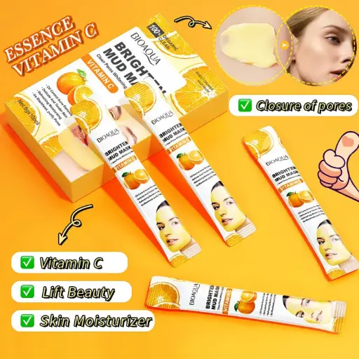 BIOAQUA Vitamin C Brighten Mud Mask (Clean Pores & Whitening Skin)