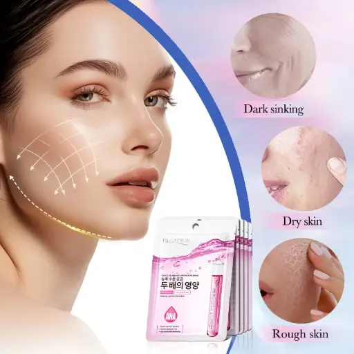 قناع الوجه بأحماض الفواكه والنيكوتيناميد للتفتيح والترطيب (BIOAQUA)