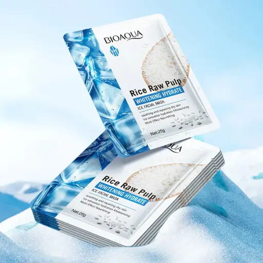 Rice Raw Pulp Whitening Hydrate Ice Facial Mask (BIOAQUA)