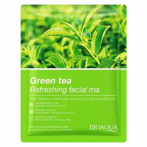 [G,,ت م و51.] ماسك الشاي الأخضر المنعش والمرطب للوجه بخلاصة النباتات (BIOAQUA)